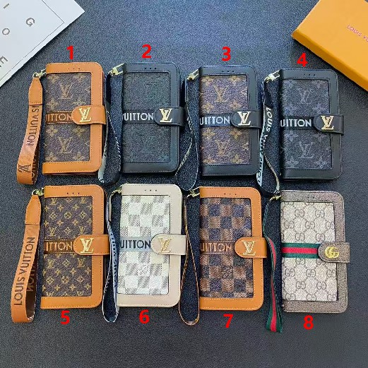 LV+Gucci-inspired High-end Premium Genuine Leather iPhone 11 12 13 14 15 16promax iPhone Case